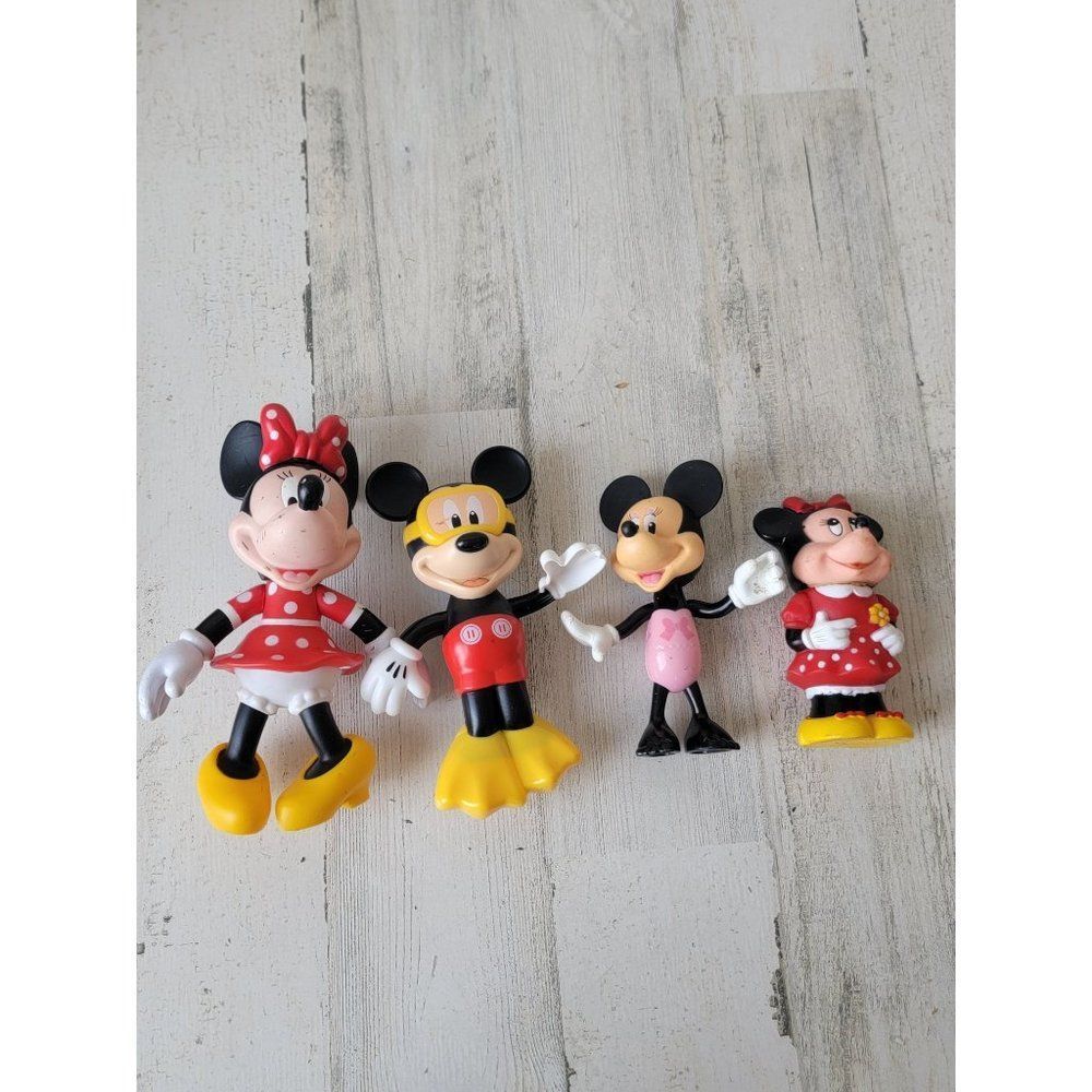 Disney Mickey Minnie Mouse swimming playset toy figure‎ couple swimsuit